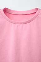 POPLIN RUFFLE MIXED T-SHIRT