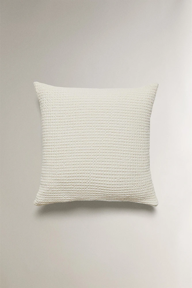 MINI WAFFLE KNIT THROW PILLOW COVER