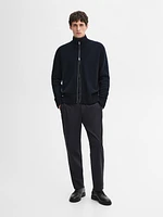 Twill trousers with wool