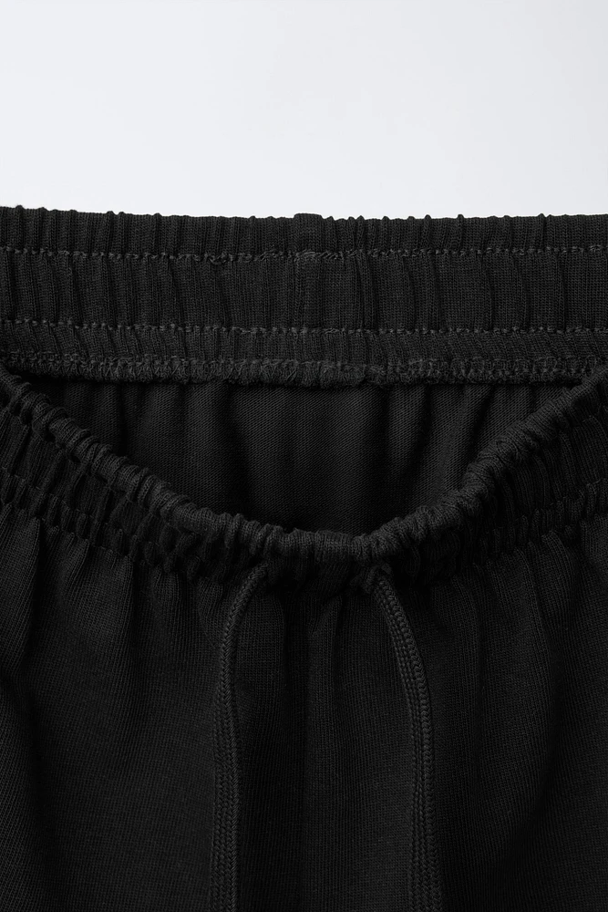 PALM TREE EMBROIDERY SHORTS