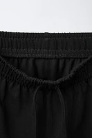 PALM TREE EMBROIDERY SHORTS