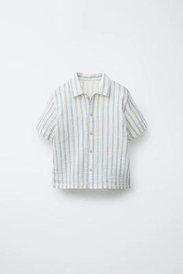 STRIPED GAUZE SHIRT