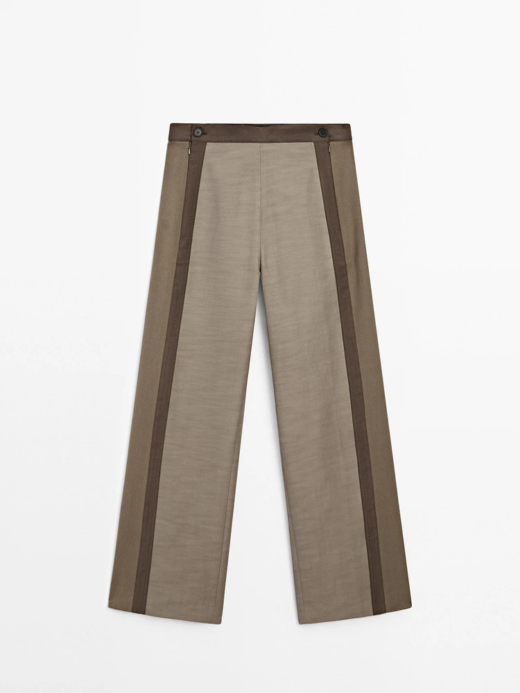 Pantalon straight avec fermeture