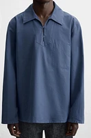 WASHED SMOCK OVERSHIRT