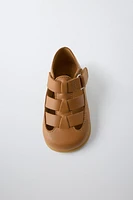 SANDALES STYLE PLAGE BAREFOOT EN CUIR