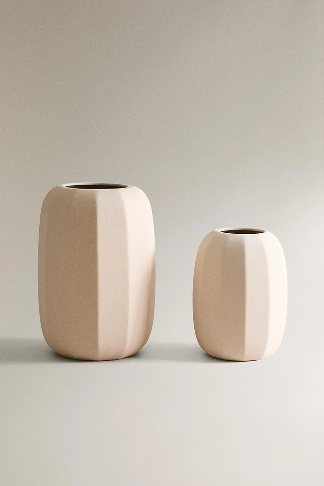 VASE GRÈS LIGNES