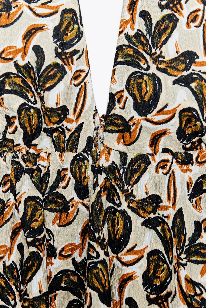PRINTED HALTER TOP