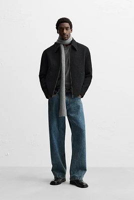 STRUCTURED ZIP OVERSHIRT