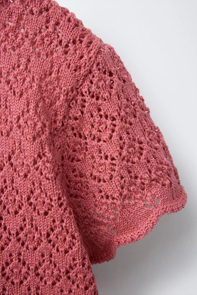 POINTELLE KNIT TOP