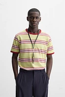T-SHIRT À RAYURES CONTRASTÉES