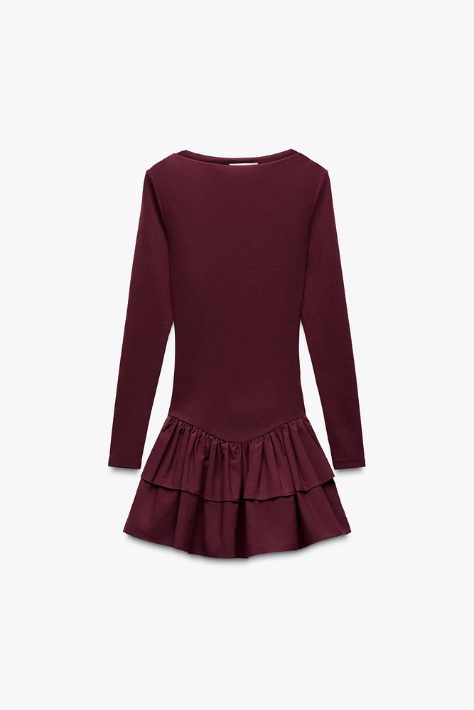 SHORT RUFFLED DRESS