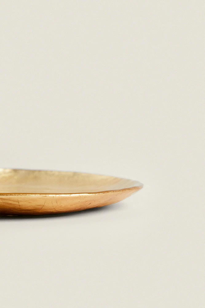 ASSIETTE À PAIN VERRE RECYCLABLE DORÉ