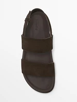 Sandales croûte de cuir