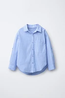 PACK CHEMISE OXFORD RAYÉE AVEC T-SHIRT EN RÉSILLE