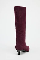 BOTTES À TALONS EN DAIM