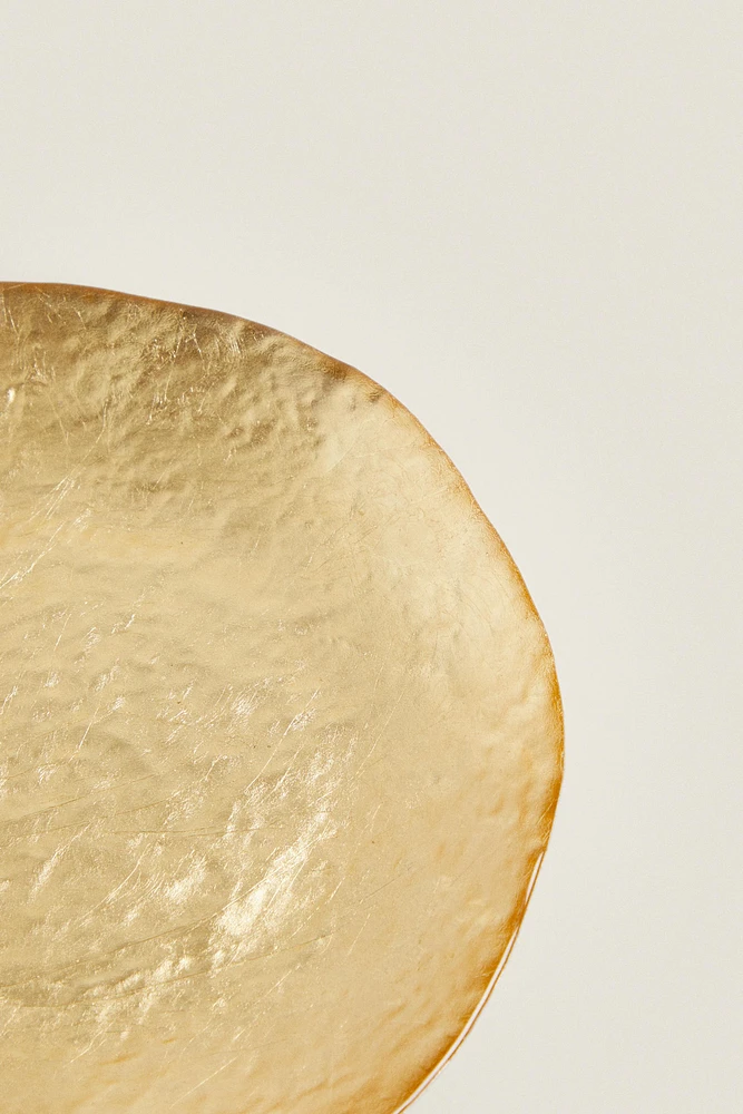 ASSIETTE À PAIN VERRE RECYCLABLE DORÉ