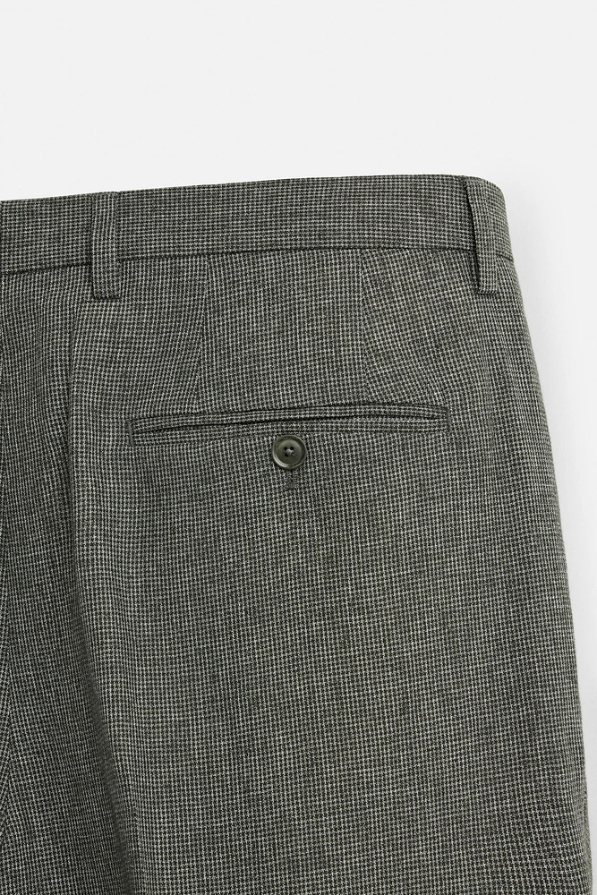 HOUNDSTOOTH SUIT PANTS