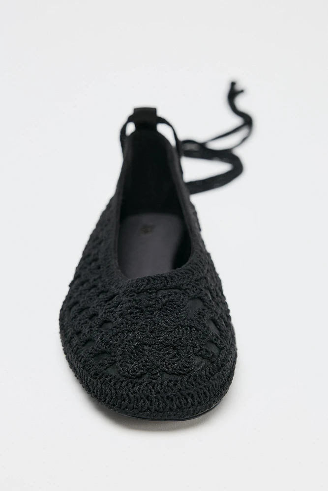 BALLERINES CROCHET AJOURÉES À BRIDES