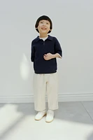 WAFFLE KNIT POLO SHIRT