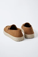 SPLIT LEATHER SPORT LOAFERS