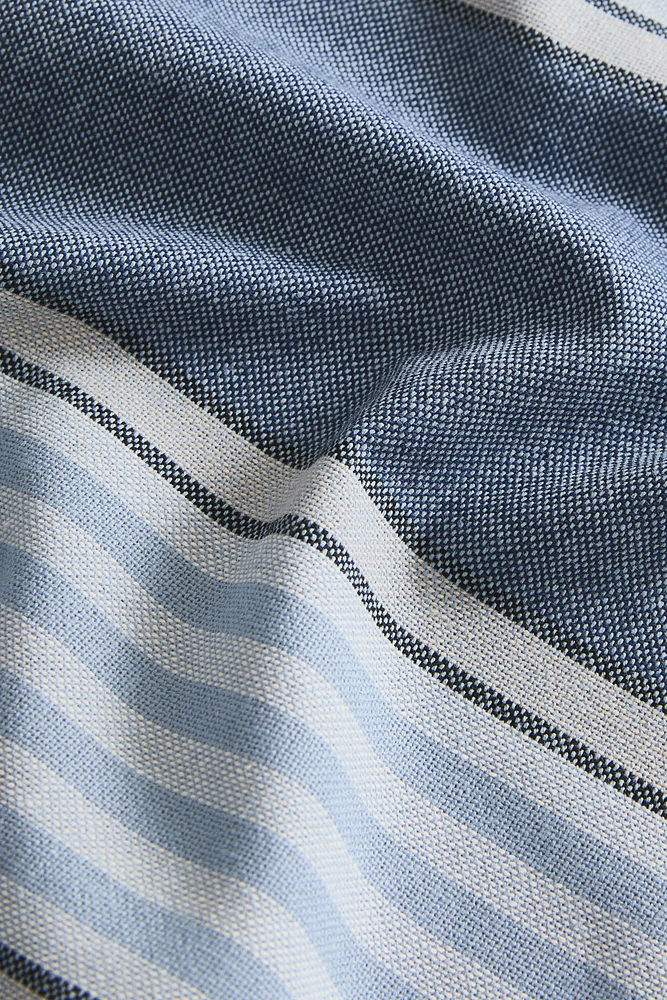 DYED THREAD STRIPED TABLECLOTH