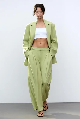 BELTED SUIT PANTS