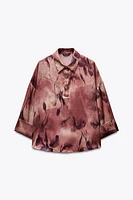CHEMISE SATINÉE IMPRIMÉE