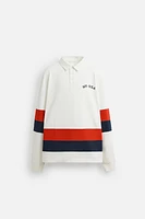 POLO WITH CONTRASTING SIDE STRIPE