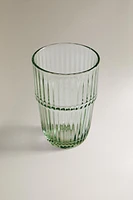 VERRE EN VERRE RECYCLABLE COLORÉ RAYURES