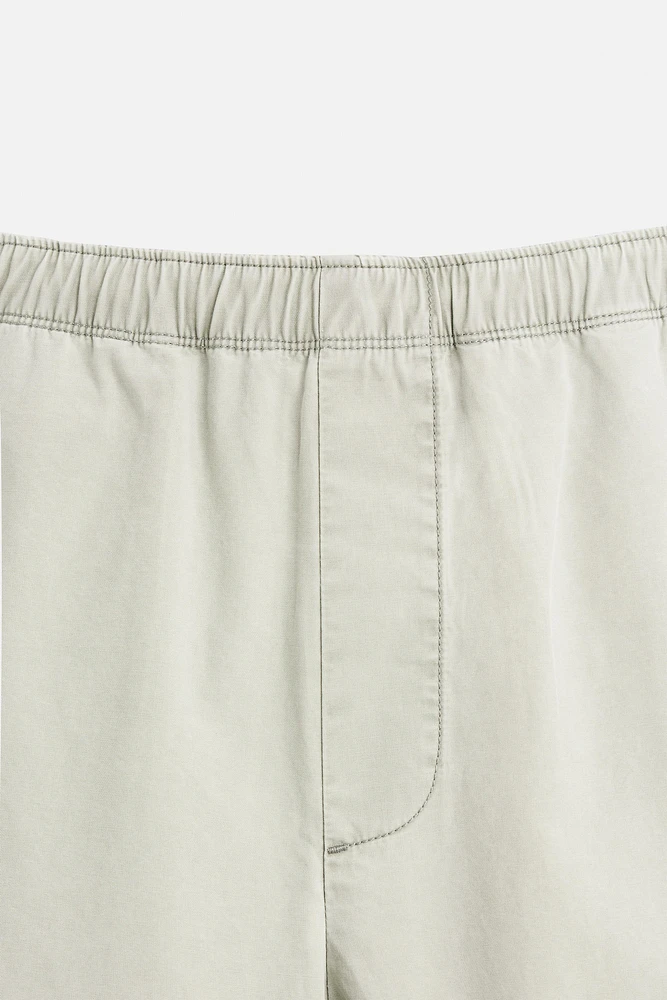 WIDE FIT COTTON PANTS