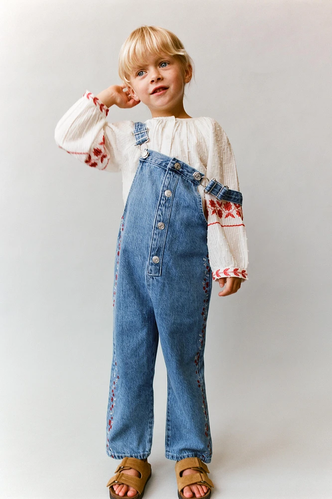 EMBROIDERED SWISS DOT SHIRT
