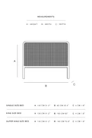 ASH AND RATTAN HEADBOARD