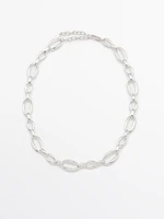 Collier chaîne à maillons argentée