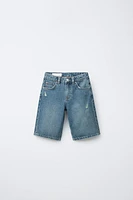 WIDE-FIT DENIM SHORTS