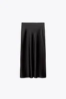 SATIN MIDI SKIRT