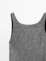 Linen fluid sleeveless dress