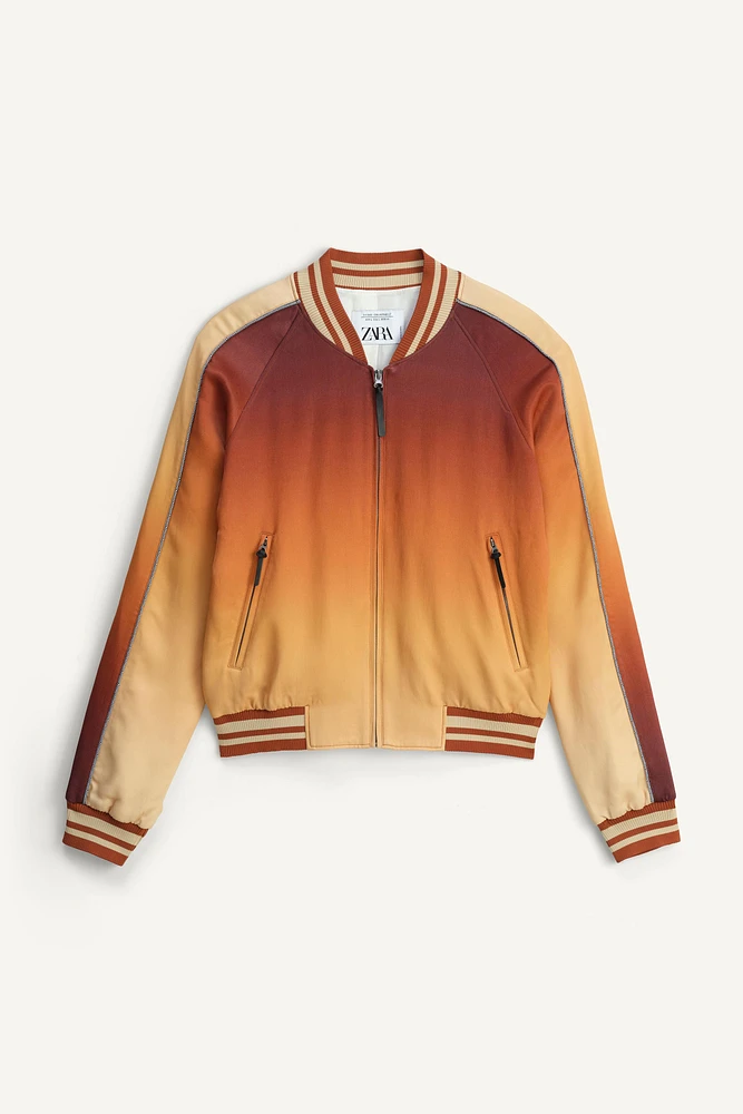 LIMITED EDITION OMBRE PRINT BOMBER JACKET