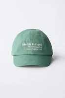EMBROIDERED TEXT CAP