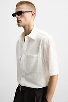 CHEMISE À BRODERIES GÉOMÉTRIQUES