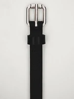 Ceinture en cuir avec boucle carrée