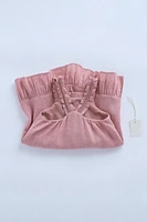 ZARA TIMELESS - ROBE À BRETELLES BRODÉE AVEC LIN