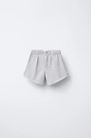 DENIM SHORTS WITH DARTS