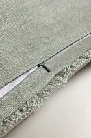 FRINGED THROW PILLOW COVER