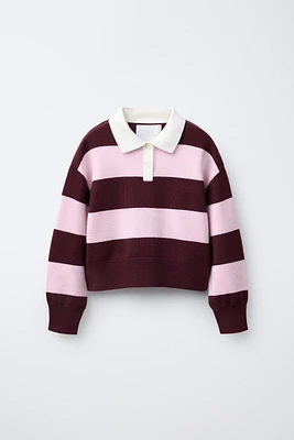 STRIPED KNIT POLO