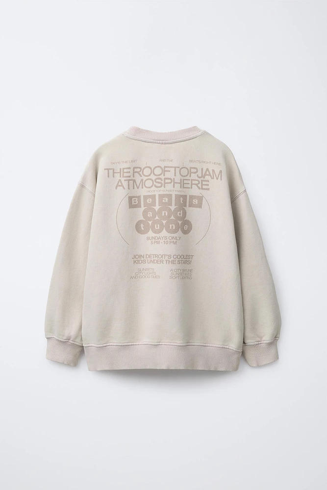 TEXT PRINT SWEATSHIRT