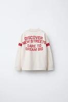 EMBROIDERED TEXT T-SHIRT
