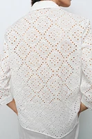EMBROIDERED EYELET SHIRT ZW COLLECTION