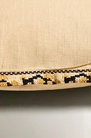 THROW PILLOW COVER WITH GEOMETRIC EDGE