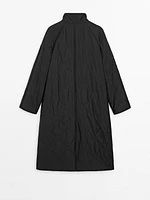 Diamond quilted coat