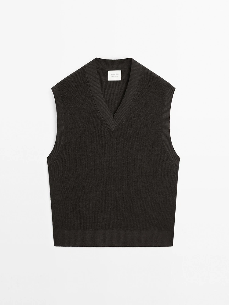 Linen blend knit vest - Limited Edition